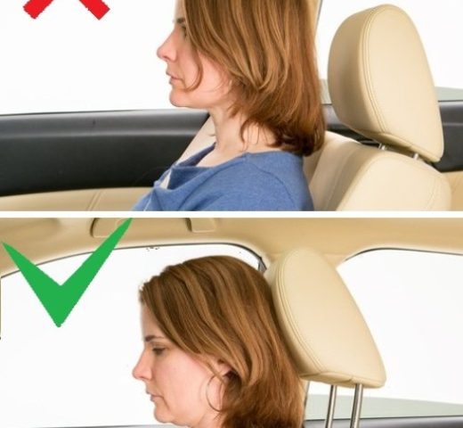 مقایسه تنظیم نادرست و درست پشت‌سری صندلی خودرو برای کاهش آسیب گردن
